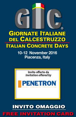 Saremo presenti alla fiera specialistica <strong>GIC</strong>: "<strong>Giornate Italiane del Calcestruzzo</strong>"<br />Piacenza, dal <strong>10-12 novembre 2016</strong>