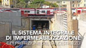 Articolo tecnico su <strong>STRADE&AUTOSTRADE</strong> n. 133<br />Impermeabilizzazione Sottopasso RFI a Ventimiglia, monolite a spinta sotto sede ferroviaria