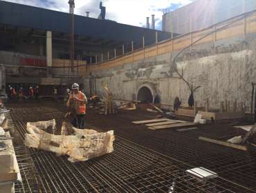 arrivo del tunnel nella nuova ala di ampliamento